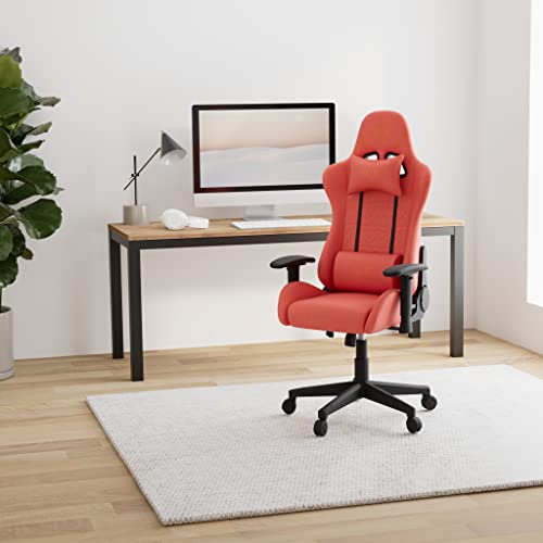 Chaise Gaming VALK Nyx Rouge Rubis – Tissu Respirant, Accoudoirs 2D
