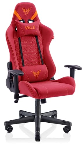 Chaise Gaming VALK Nyx Rouge Rubis – Tissu Respirant, Accoudoirs 2D