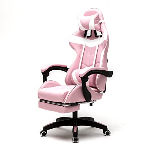 Chaise Gaming VDD Cyclone avec Repose Pieds – Blanc pour Adolescents