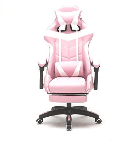 Chaise Gaming VDD Cyclone avec Repose Pieds – Blanc pour Adolescents