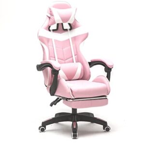 Chaise Gaming VDD Cyclone avec Repose Pieds – Blanc pour Adolescents