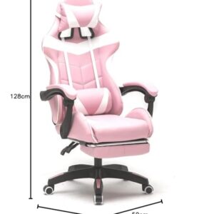 Chaise Gaming VDD Cyclone avec Repose Pieds – Blanc pour Adolescents