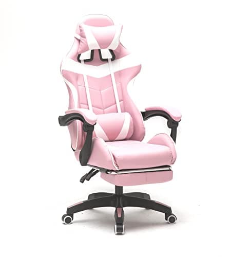 Chaise Gaming VDD Cyclone avec Repose Pieds – Blanc pour Adolescents