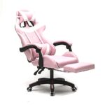 Chaise Gaming VDD Cyclone avec Repose Pieds - Blanc pour Adolescents