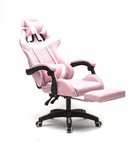 Chaise Gaming VDD Cyclone avec Repose Pieds – Blanc pour Adolescents