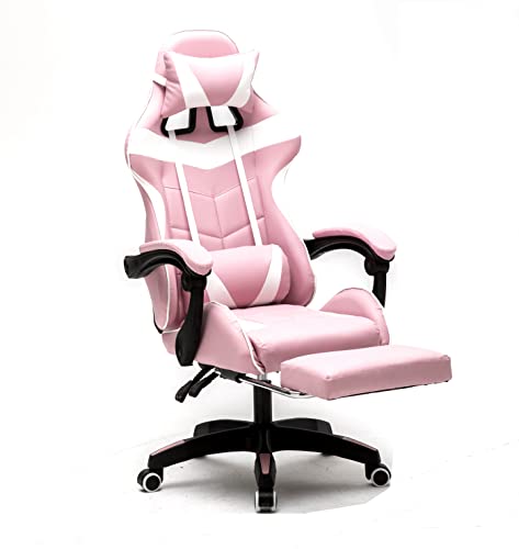 Chaise Gaming VDD Cyclone avec Repose Pieds – Blanc pour Adolescents