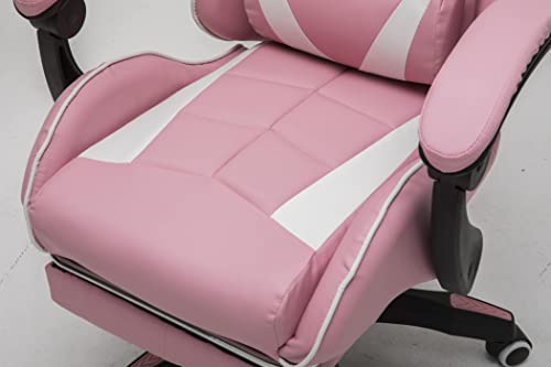 Chaise Gaming VDD Cyclone avec Repose Pieds – Blanc pour Adolescents