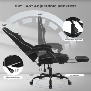 Chaise Gaming WOLTU GS11sz Ergonomique avec Repose-Pieds et Support Lombaire