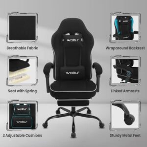 Chaise Gaming WOLTU GS11sz Ergonomique avec Repose-Pieds et Support Lombaire