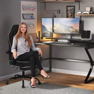 Chaise Gaming WOLTU GS11sz Ergonomique avec Repose-Pieds et Support Lombaire