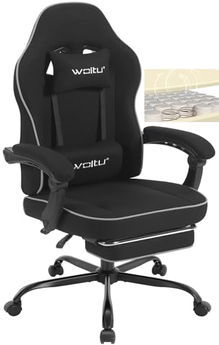 Chaise Gaming WOLTU GS11sz Ergonomique avec Repose-Pieds et Support Lombaire