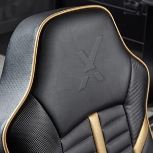 Chaise Gaming X-Rocker Olympus 4.1 avec Enceintes Sans Fil – Noir et Or