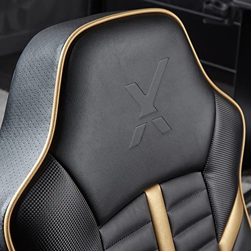 Chaise Gaming X-Rocker Olympus 4.1 avec Enceintes Sans Fil – Noir et Or
