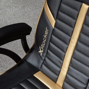 Chaise Gaming X-Rocker Olympus 4.1 avec Enceintes Sans Fil – Noir et Or
