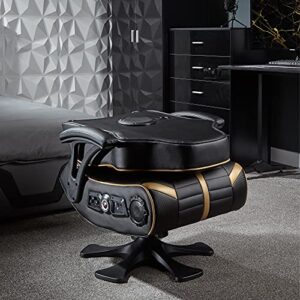Chaise Gaming X-Rocker Olympus 4.1 avec Enceintes Sans Fil – Noir et Or