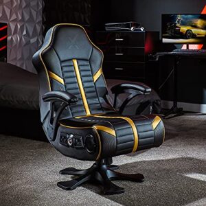 Chaise Gaming X-Rocker Olympus 4.1 avec Enceintes Sans Fil – Noir et Or