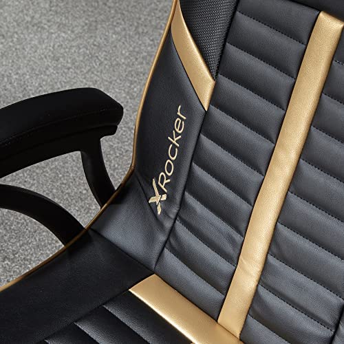 Chaise Gaming X-Rocker Olympus 4.1 avec Enceintes Sans Fil – Noir et Or
