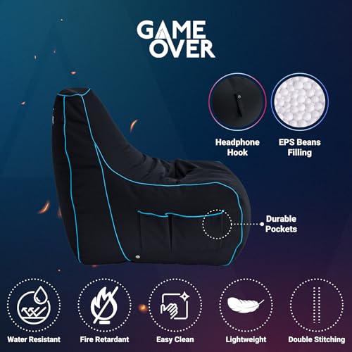 Chaise Pouf de Jeux Vidéos Lichklinge | Fauteuil Gamer Ergonomique avec Poches