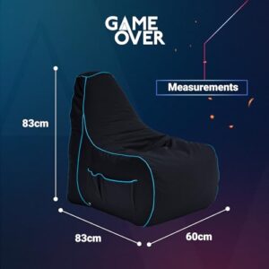 Chaise Pouf de Jeux Vidéos Lichklinge | Fauteuil Gamer Ergonomique avec Poches