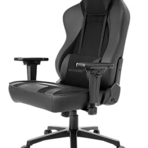 Chaise de Bureau AKRacing Obsidian en Similicuir PU et Microfibre Noir