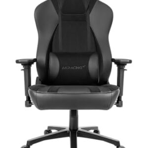Chaise de Bureau AKRacing Obsidian en Similicuir PU et Microfibre Noir
