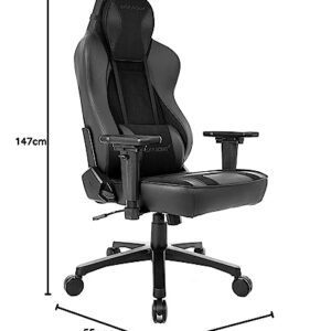 Chaise de Bureau AKRacing Obsidian en Similicuir PU et Microfibre Noir