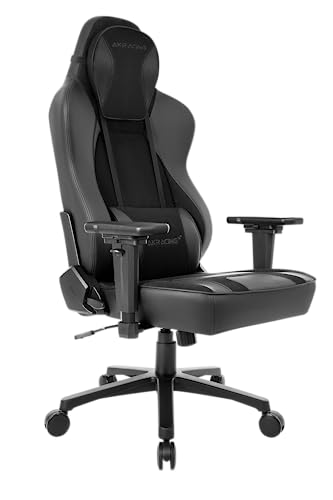 Chaise de Bureau AKRacing Obsidian en Similicuir PU et Microfibre Noir