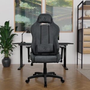 Chaise de Bureau Arozzi Torretta Premium SoftFabric™ Ergonomique – Gris Foncé
