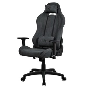Chaise de Bureau Arozzi Torretta Premium SoftFabric™ Ergonomique – Gris Foncé