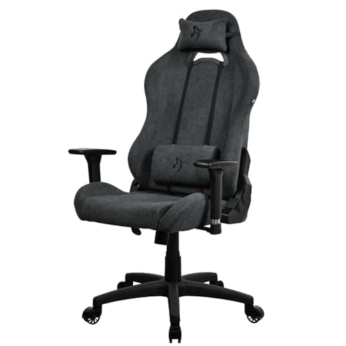 Chaise de Bureau Arozzi Torretta Premium SoftFabric™ Ergonomique – Gris Foncé
