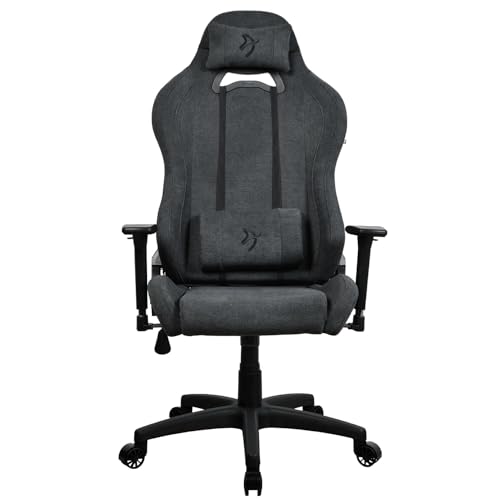 Chaise de Bureau Arozzi Torretta Premium SoftFabric™ Ergonomique – Gris Foncé