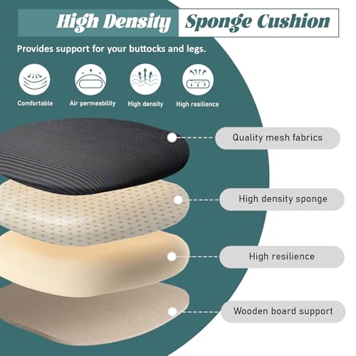 Chaise de Bureau Durrafy Ergonomique avec Accoudoirs et Appuie-Tête Réglables