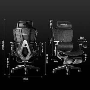 Chaise de Bureau Ergonomique AutoFull G5 avec Repose-Pieds et Support Lombaire 6D