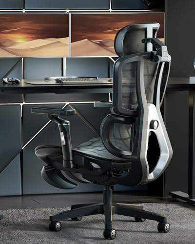 Chaise de Bureau Ergonomique AutoFull G5 avec Repose-Pieds et Support Lombaire 6D