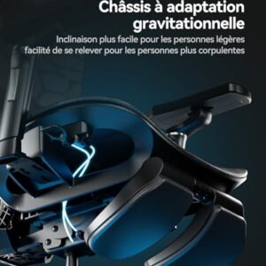 Chaise de Bureau Ergonomique AutoFull G5 avec Repose-Pieds et Support Lombaire 6D