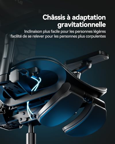Chaise de Bureau Ergonomique AutoFull G5 avec Repose-Pieds et Support Lombaire 6D