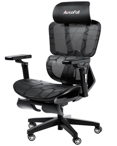 Chaise de Bureau Ergonomique AutoFull G5 avec Repose-Pieds et Support Lombaire 6D