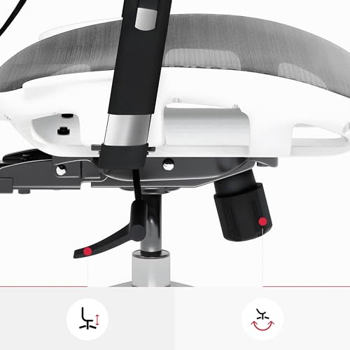 Chaise de Bureau Ergonomique Diablo V-Basic avec Accoudoirs 3D et Dossier Réglable