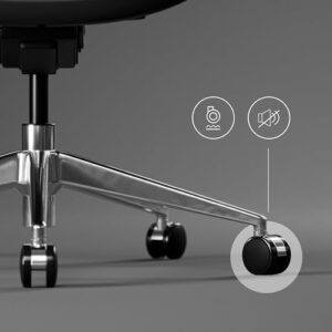 Chaise de Bureau Ergonomique Diablo V-Commander Noir-Bleu avec Accoudoirs 3D