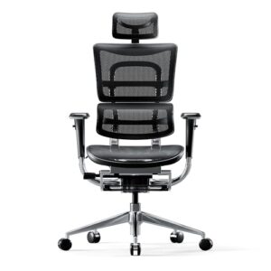 Chaise de Bureau Ergonomique Diablo V-Master avec Accoudoirs 3D et Repose-Pieds