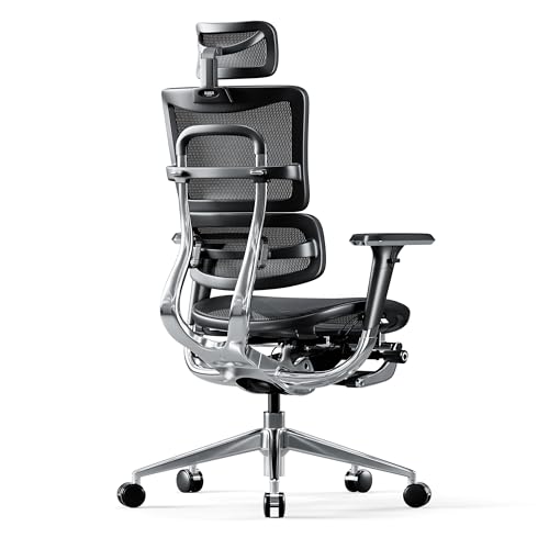 Chaise de Bureau Ergonomique Diablo V-Master avec Accoudoirs 3D et Repose-Pieds