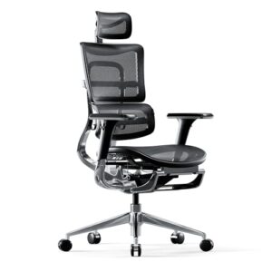 Chaise de Bureau Ergonomique Diablo V-Master avec Accoudoirs 3D et Repose-Pieds