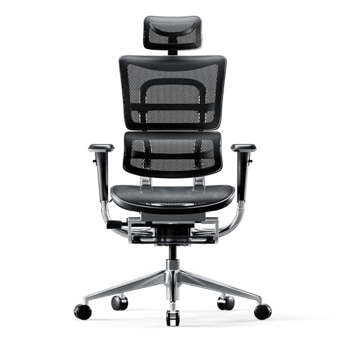 Chaise de Bureau Ergonomique Diablo V-Master avec Accoudoirs 3D et Repose-Pieds