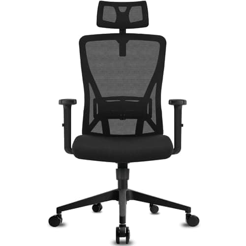 Chaise de Bureau Ergonomique Durrafy avec Appuie-Tête et Accoudoirs Réglables