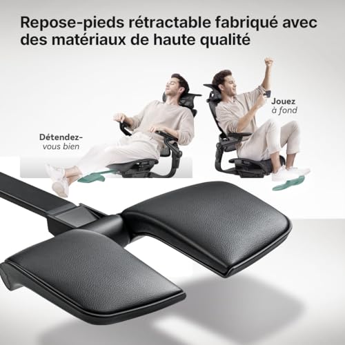 Chaise de Bureau Ergonomique HINOMI H1 Pro V2 avec Repose Pied et Accoudoirs 5D