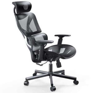 Chaise de Bureau Ergonomique NOBLEWELL avec Support Lombaire et Accoudoirs 3D
