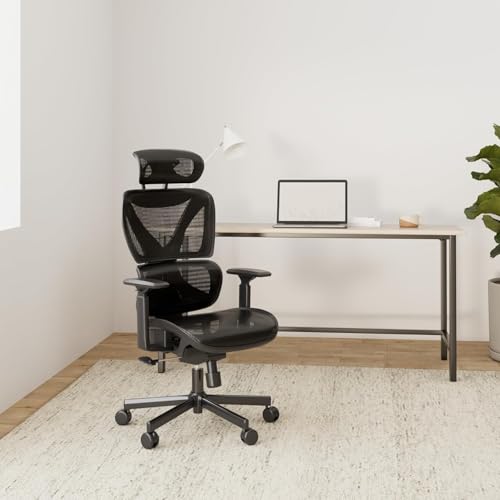 Chaise de Bureau Ergonomique NOBLEWELL avec Support Lombaire et Accoudoirs 3D