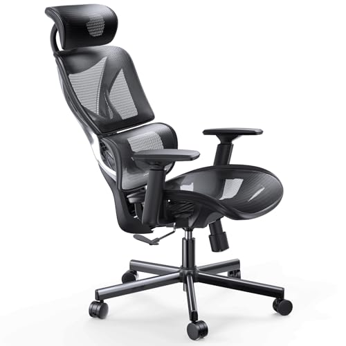 Chaise de Bureau Ergonomique NOBLEWELL avec Support Lombaire et Accoudoirs 3D