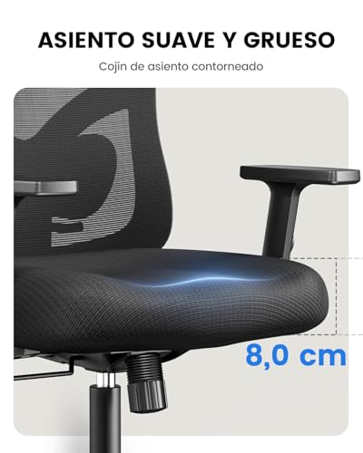 Chaise de Bureau Ergonomique NOBLEWELL avec Support Lombaire et Inclinaison à 130°