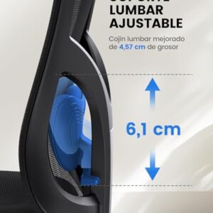 Chaise de Bureau Ergonomique NOBLEWELL avec Support Lombaire et Inclinaison à 130°